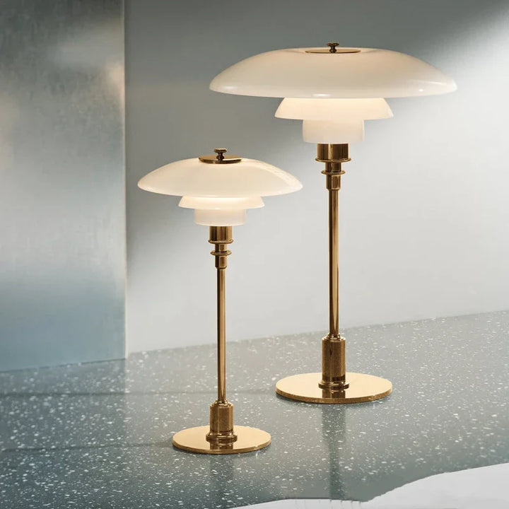 Nordisk skrivebordslampe laget av glass – Minimalistisk LED skrivebelysning, moderne og elegant, ideell for kontor og stue | Skanto
