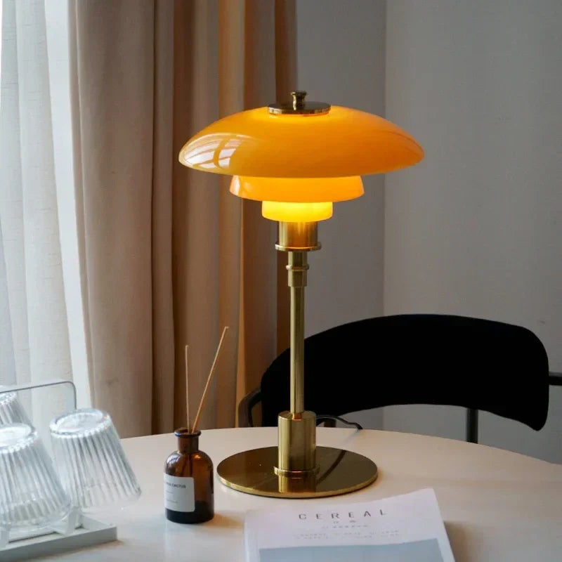 Nordisk skrivebordslampe laget av glass – Minimalistisk LED skrivebelysning, moderne og elegant, ideell for kontor og stue | Skanto