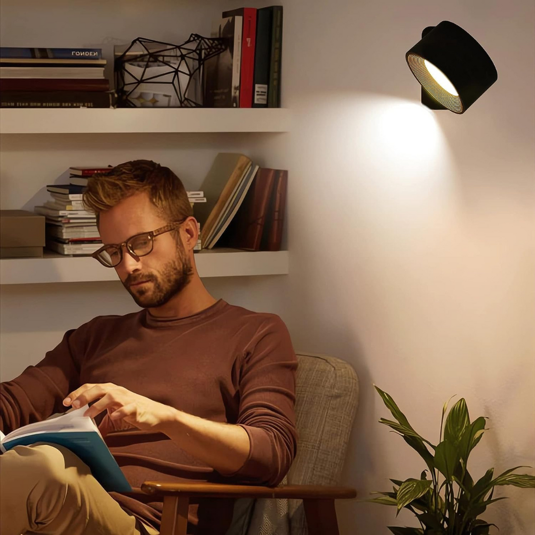Skanto | FlexiLamp – Trådløs, Oppladbar Vegglampe med 360° Rotasjon