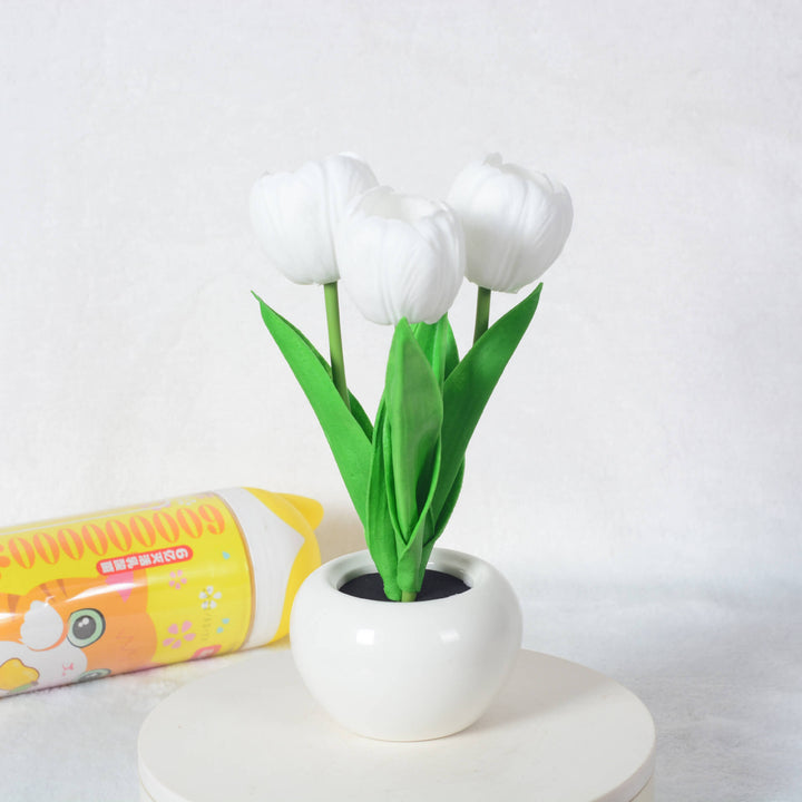 Skanto | Moderne Kreativ Simulering Tulipan Peony LED Nattlys Bordlampe