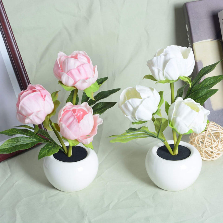 Skanto | Moderne Kreativ Simulering Tulipan Peony LED Nattlys Bordlampe