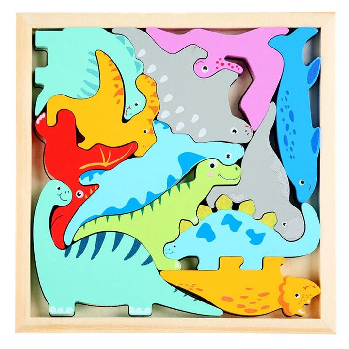 Skanto | WoodlandPuzzle - Hvordan passer formene inn i rammen? - Formpuzzle