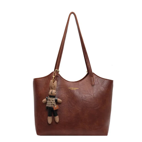 Skanto | Mirella | Klassisk Dame Shopper Bag med Charm – Elegant, Romslig & Tidøs