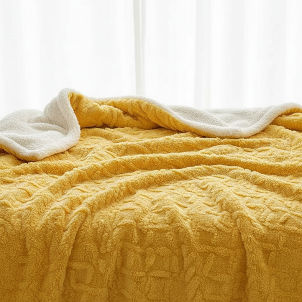 Skanto | WarmThuis Vinterteppe – Luksus Lamull Fleece Teppe med Dobbeltsidig Design