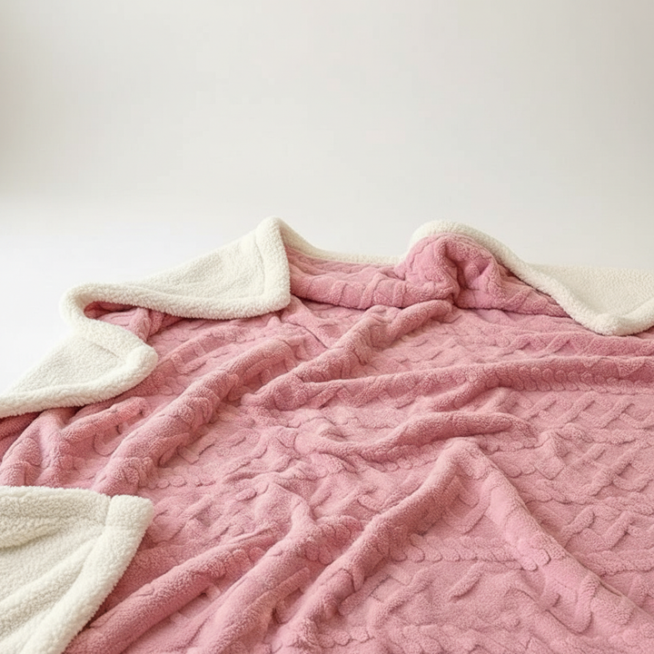 Skanto | WarmThuis Vinterteppe – Luksus Lamull Fleece Teppe med Dobbeltsidig Design