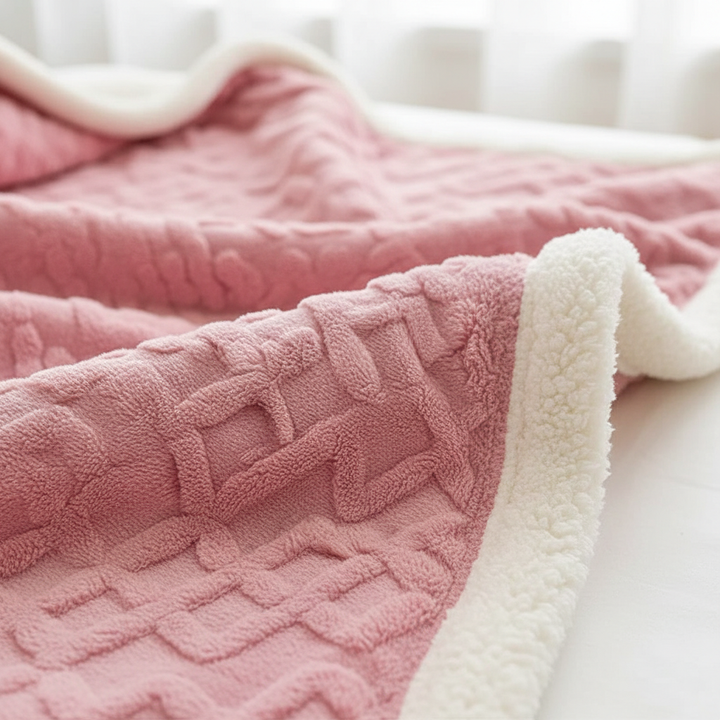 Skanto | WarmThuis Vinterteppe – Luksus Lamull Fleece Teppe med Dobbeltsidig Design