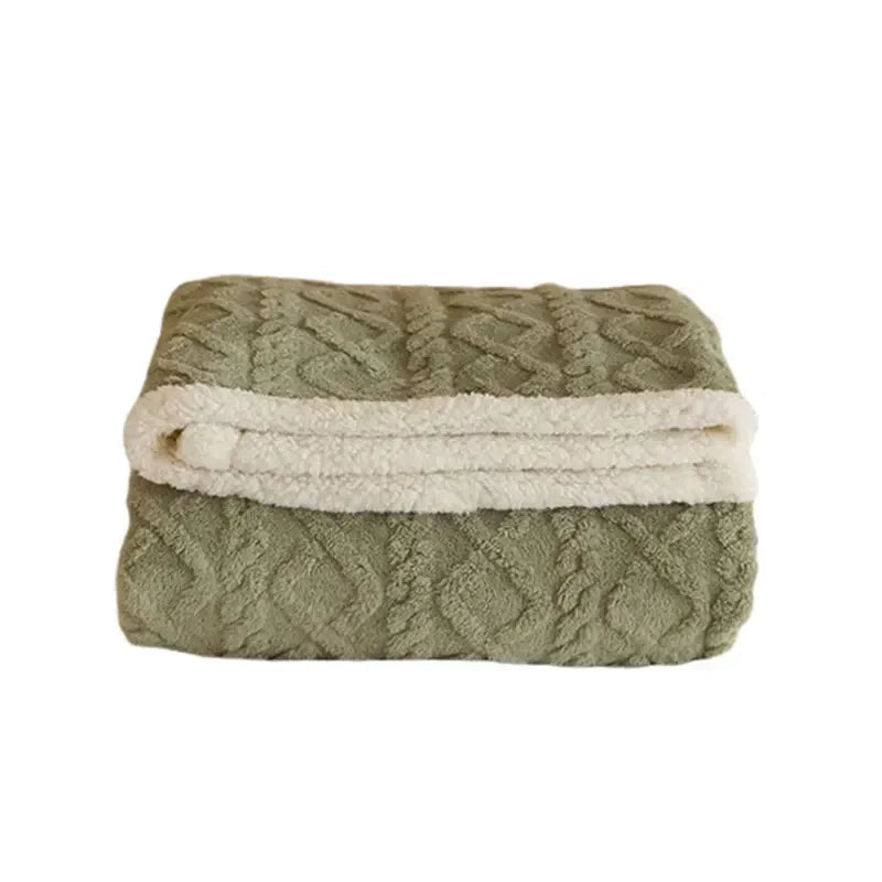 Skanto | WarmThuis Vinterteppe – Luksus Lamull Fleece Teppe med Dobbeltsidig Design