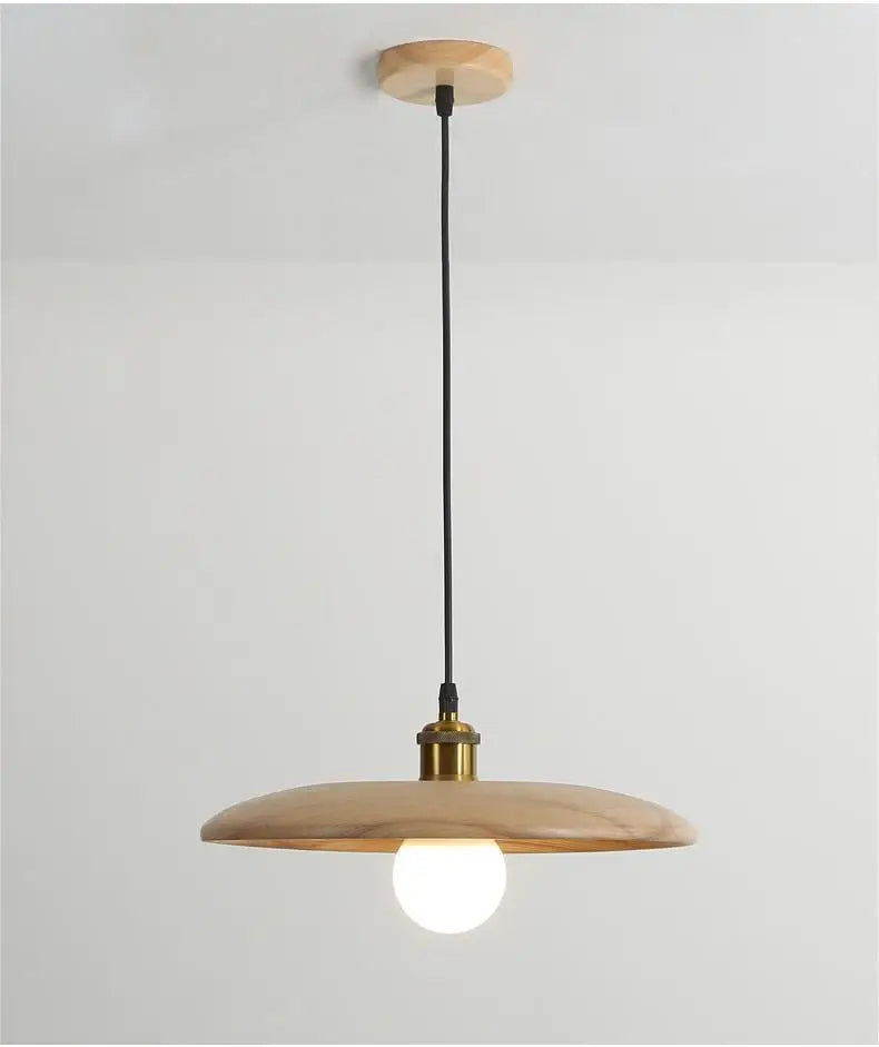Skanto | Skandinavisk Tre Hengelampe Kunstglass LED Taklampe