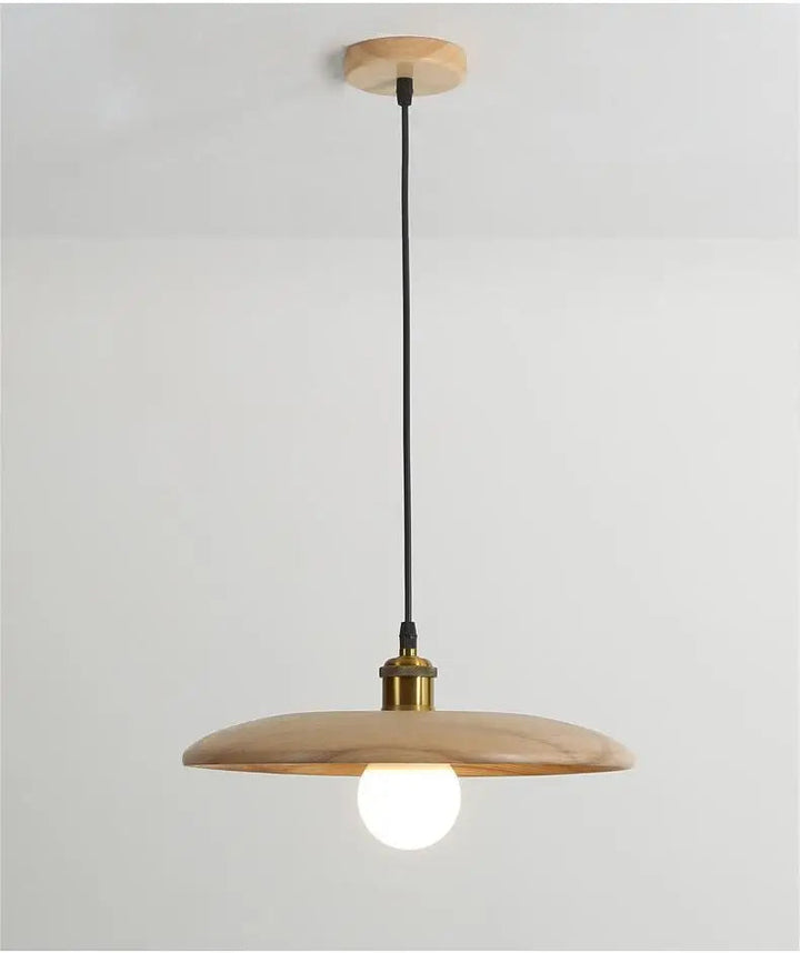 Skanto | Skandinavisk Tre Hengelampe Kunstglass LED Taklampe
