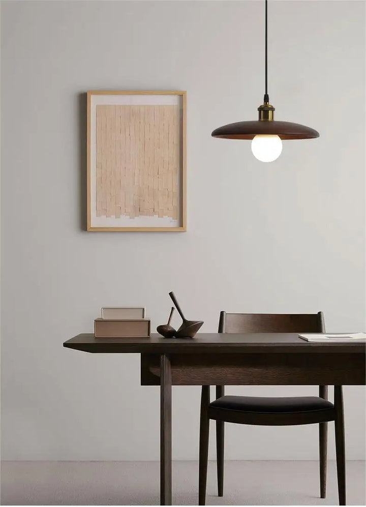Skanto | Skandinavisk Tre Hengelampe Kunstglass LED Taklampe