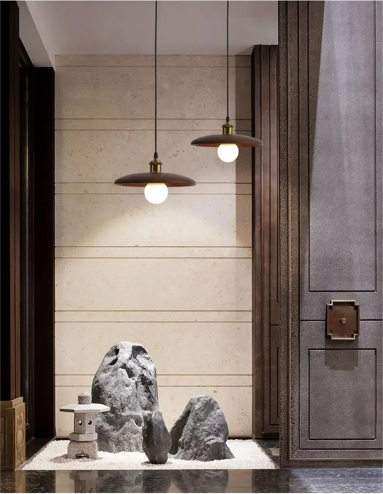 Norvo | Skandinavisk Tre Hengelampe Kunstglass LED Taklampe