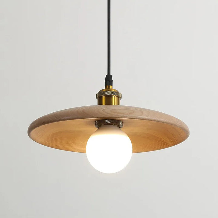 Skanto | Skandinavisk Tre Hengelampe Kunstglass LED Taklampe