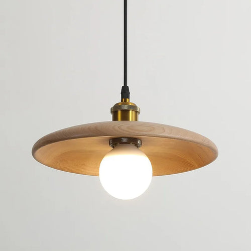 Skanto | Skandinavisk Tre Hengelampe Kunstglass LED Taklampe