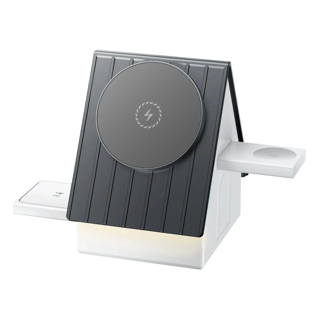 Skanto | 3-i-1 Trådløs Lader for iPhone, AirPods, Apple Watch