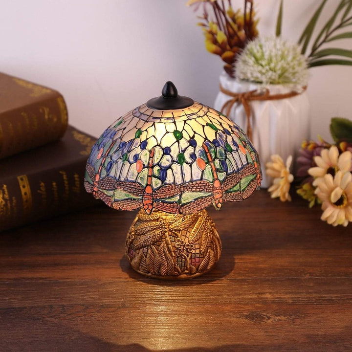 Vintage-Dragonfly-Lampe - Floral Eleganse og Mykhet | Skanto