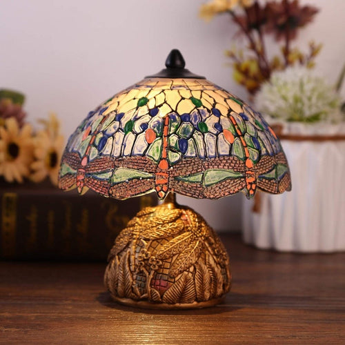Vintage-Dragonfly-Lampe - Floral Eleganse og Mykhet | Skanto