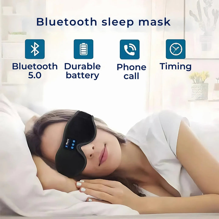 DreamSounds Bluetooth sovemaske med innebygde hodetelefoner | for reise - meditasjon - lysblokkering komfort Skanto