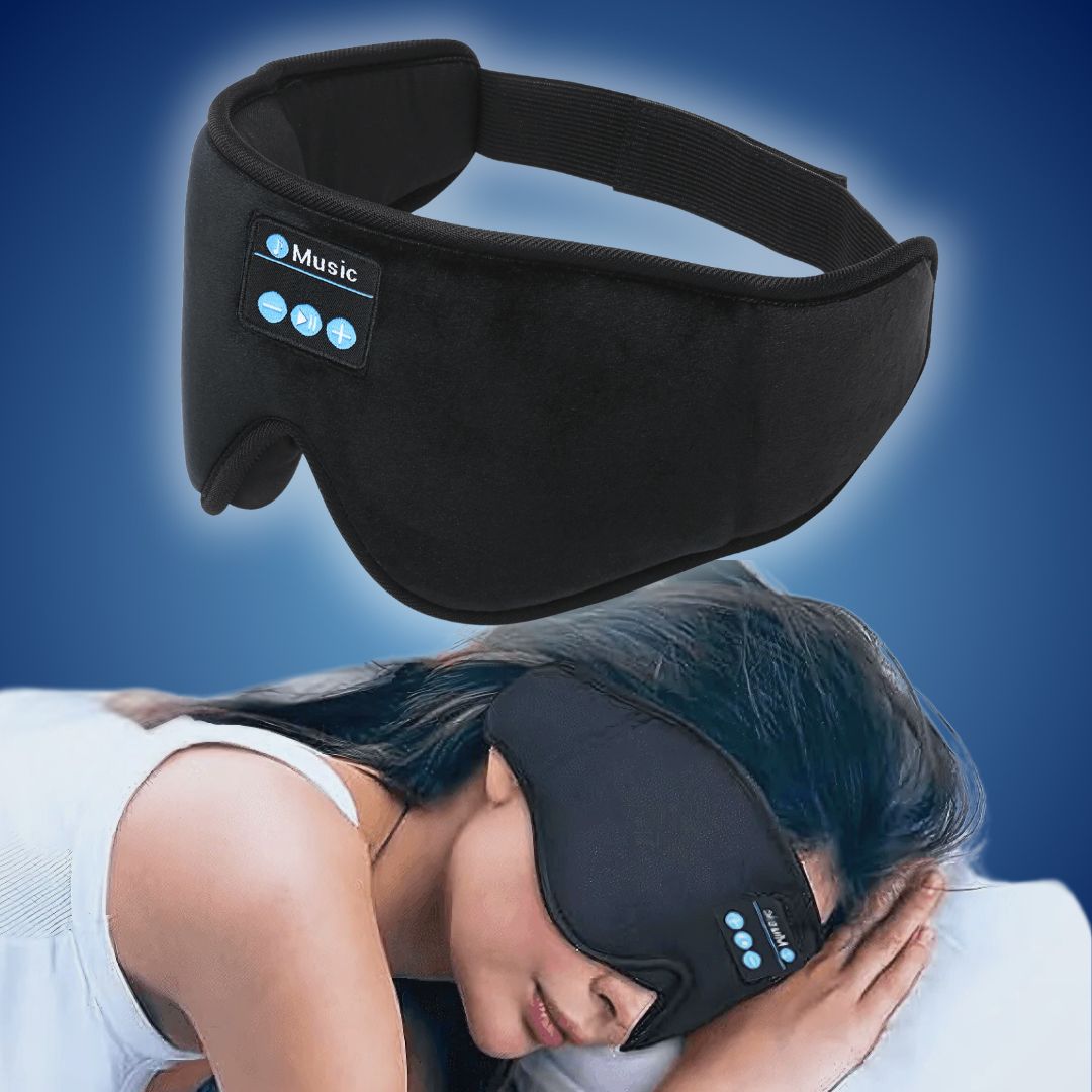DreamSounds Bluetooth sovemaske med innebygde hodetelefoner | for reise - meditasjon - lysblokkering komfort Skanto