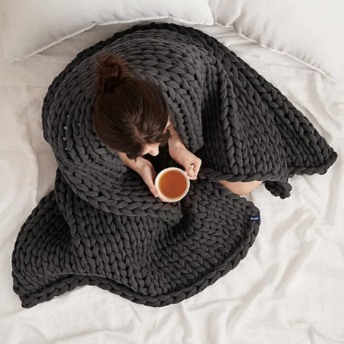Skanto | Dreamblanket Søvnteppe – Vattert Økologisk K cotton teppe for Avslapning og Stressreduksjon