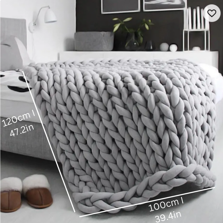 Skanto | Dreamblanket Søvnteppe – Vattert Økologisk K cotton teppe for Avslapning og Stressreduksjon