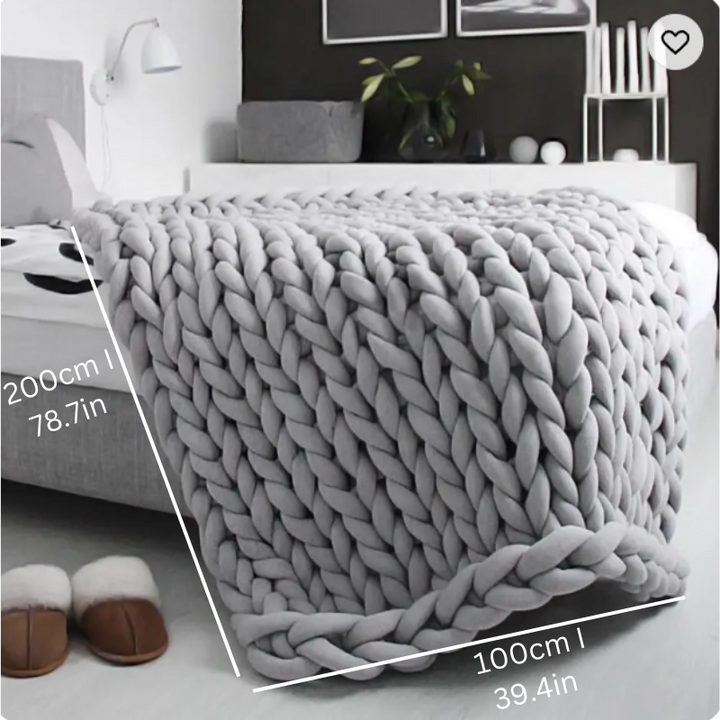 Skanto | Dreamblanket Søvnteppe – Vattert Økologisk K cotton teppe for Avslapning og Stressreduksjon