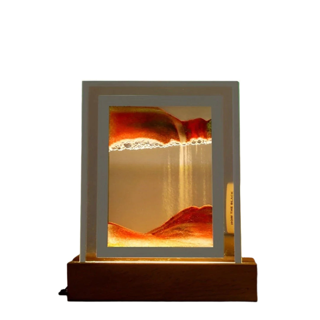 Hypnotisk Sand Kunst Lampe med Beroligende LED Lys Skanto