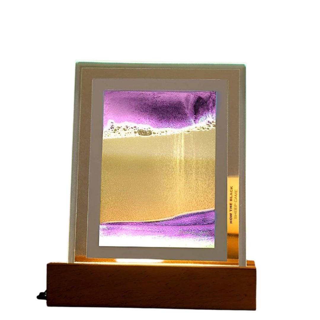 Hypnotisk Sand Kunst Lampe med Beroligende LED Lys Skanto