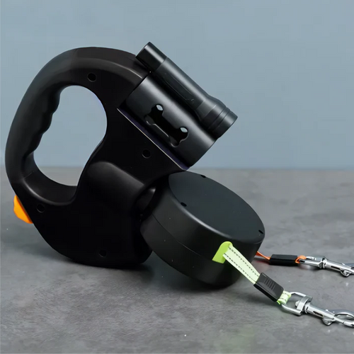 Skanto | Tanglefree Dobbel Hundebånd med LED – Tangle-Free & Komfortabel