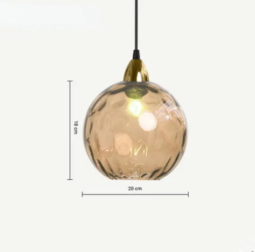 Skanto | HelderBol - Glass kule pendellampe