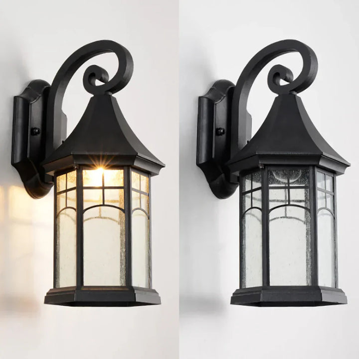 Nostalgisk Vegglampe i Bronse Design for Utendørs Bruk - Værbestandig & Energisparende