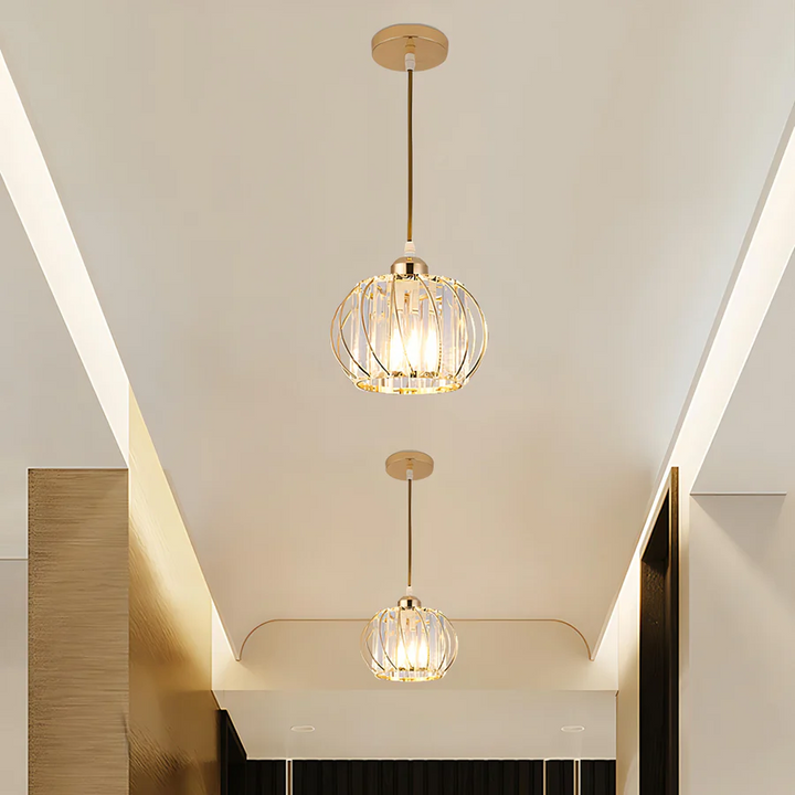 Skanto | Pendellampe svart glass kule taklampe