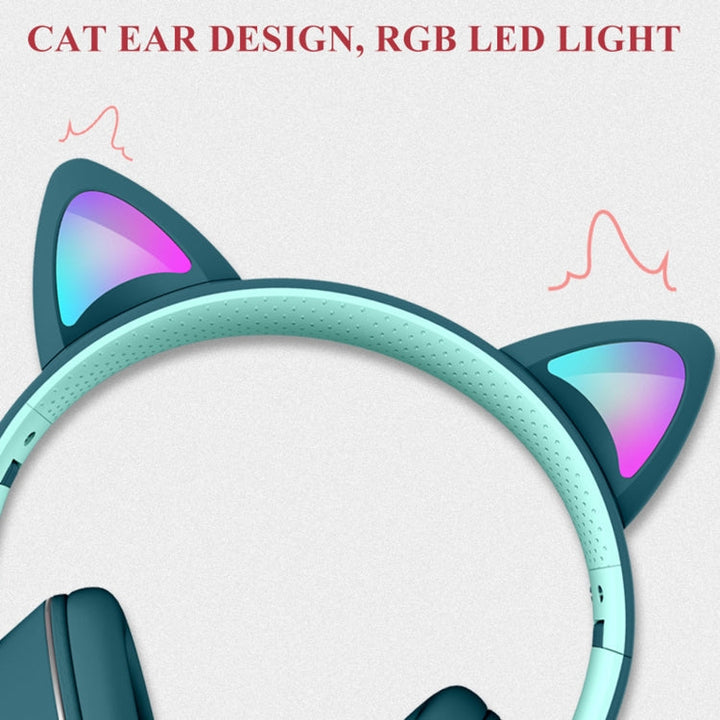 Gaming Headset Katt Øre LED Belysning USB 3.5mm | Skanto