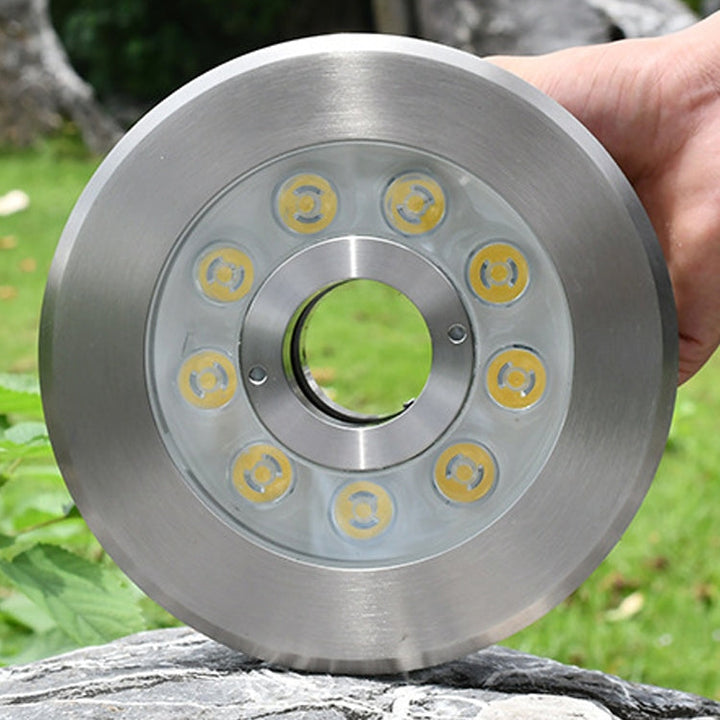 Skanto | 12W Landskap Fargeforandrende Ring LED Rustfritt Stål Undervann Spotlight (Fargerik)