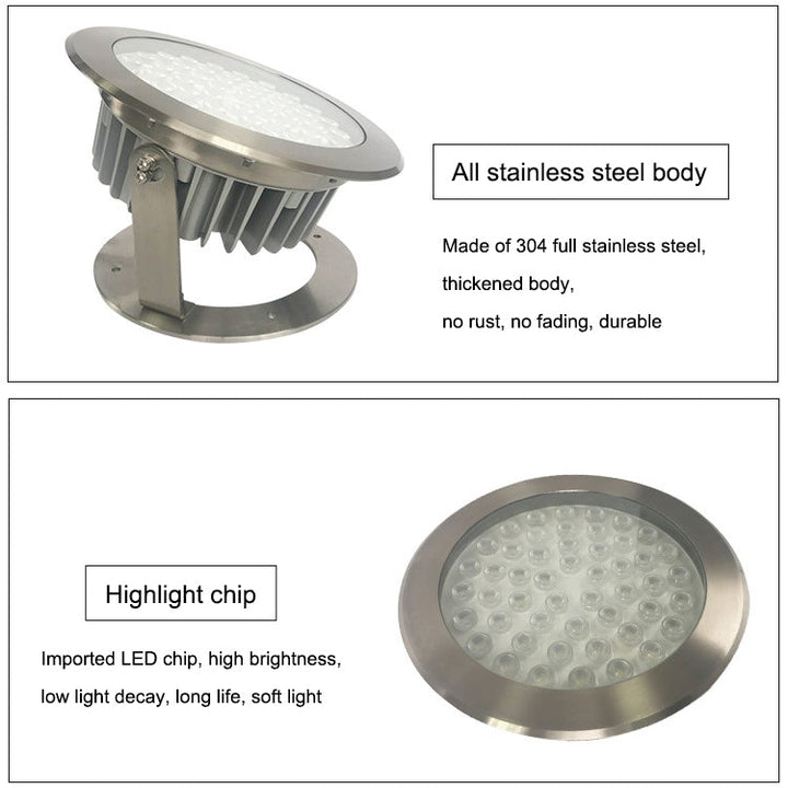 Skanto | 9W Quadrat Park Landskaps LED Underwater Light Pool Light (Varm Hvit Lys)