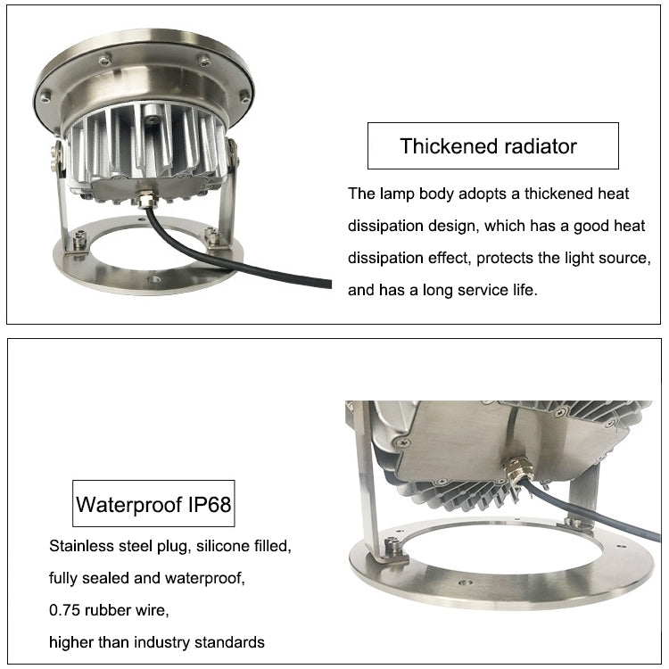 Skanto | 9W Quadrat Park Landskaps LED Underwater Light Pool Light (Varm Hvit Lys)