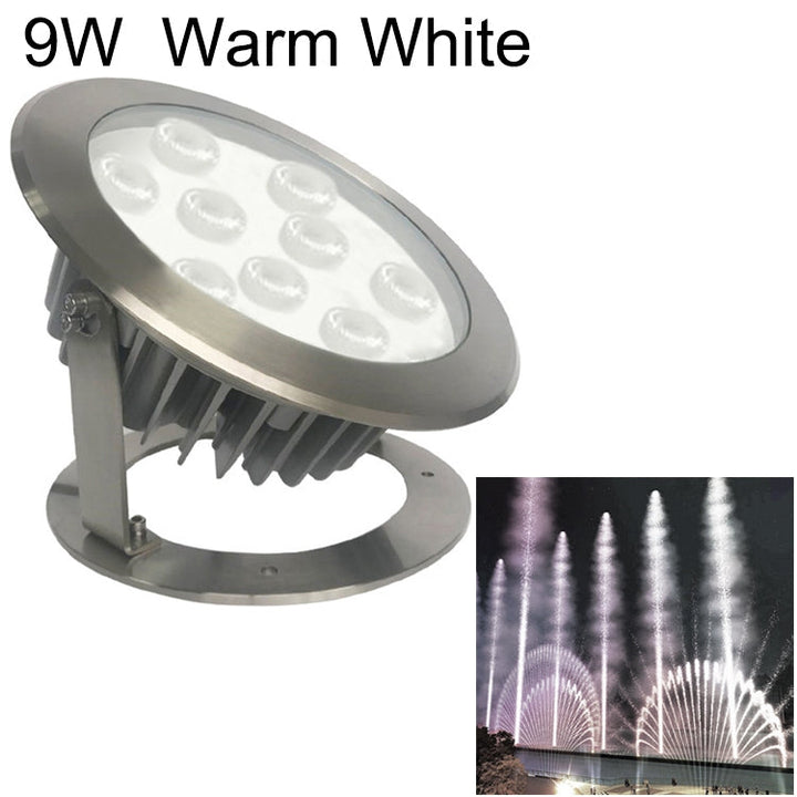 Skanto | 9W Quadrat Park Landskaps LED Underwater Light Pool Light (Varm Hvit Lys)