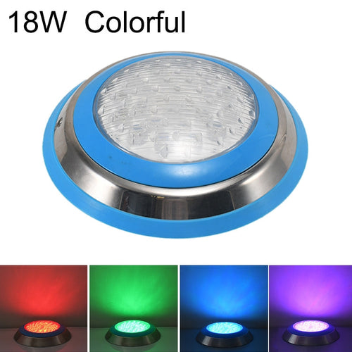 Skanto | 18W LED Rustfritt Stål Veggmontert Svømmebelysning Landskaps Underwater Light (Fargerik Lys)