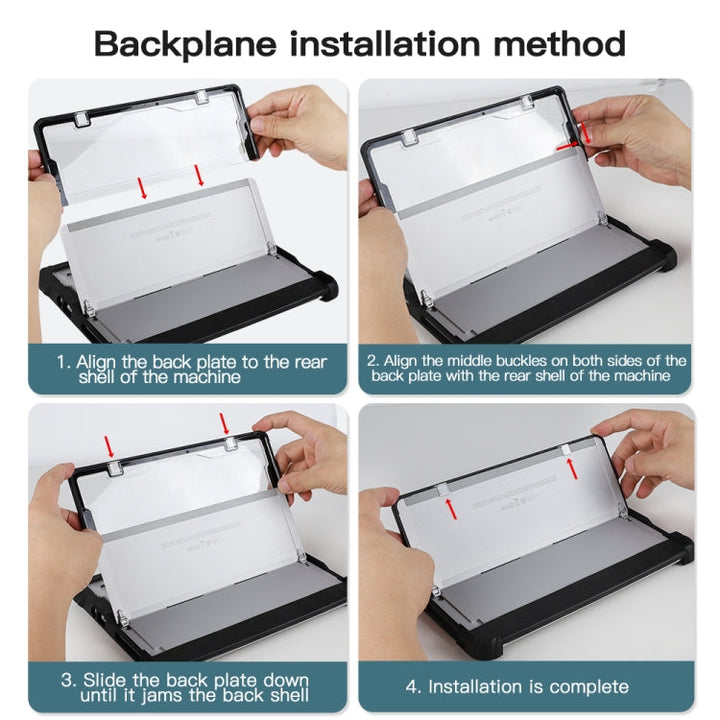 Skanto | For MicroSoft Surface Pro 4 / 5 / 6 / 7 / 7+ Akryll gjennomsiktig hånd- og skulderstropp laptop etui