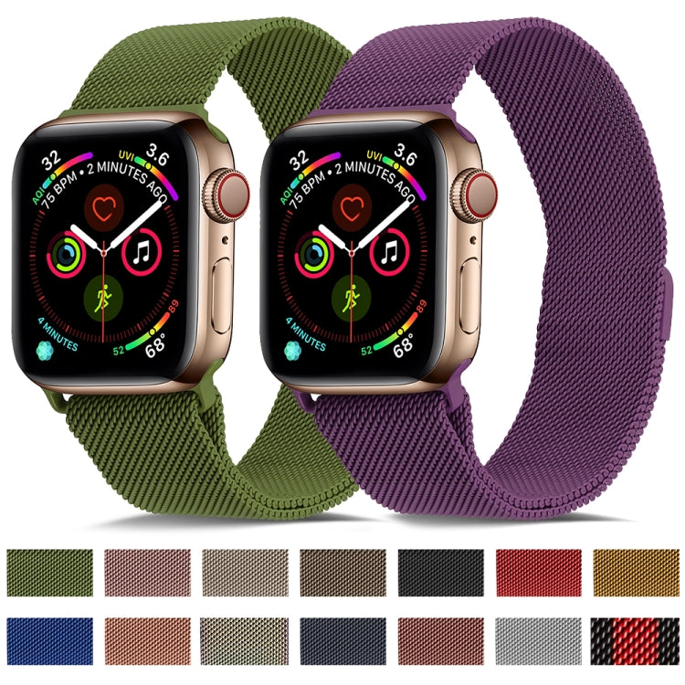 Skanto | Frerndorf | Milanese rustfritt stål klokkerem for Apple Watch Series 9&8&7 41 mm / SE 3&SE 2&6&SE&5&4 40 mm / 3&2&1 38 mm (Vintage Gold)