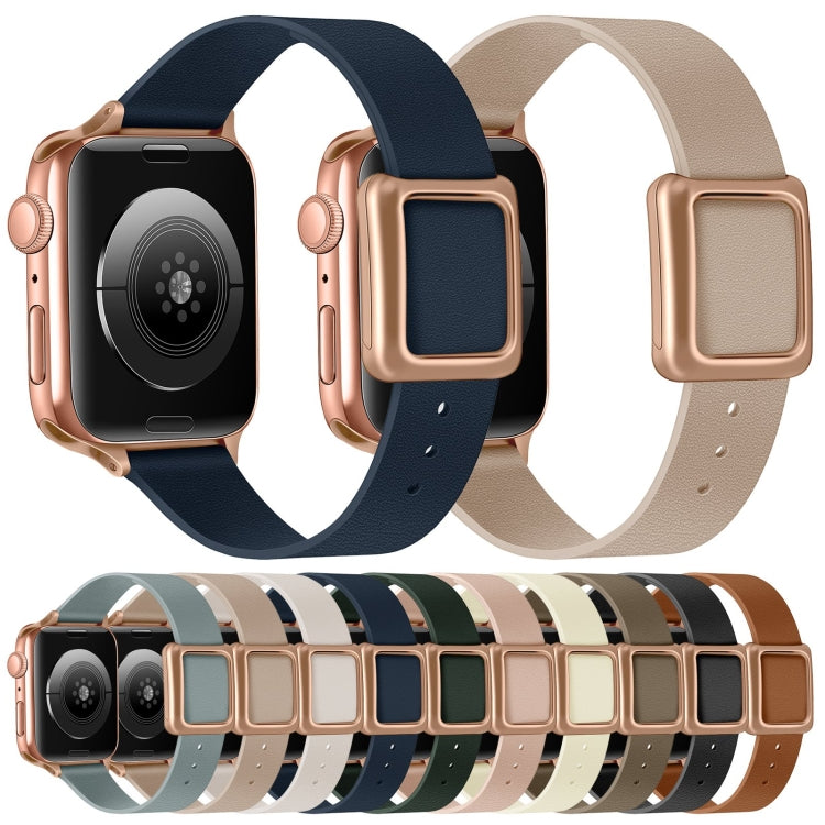 Skanto | Frerndorf | Magnetisk Roségull Firkantet Spenne Klokke Rem for Apple Watch Series 9&8&7 41mm / SE 3&SE 2&6&SE&5&4 40mm / 3&2&1 38mm (Midnatt Blå)