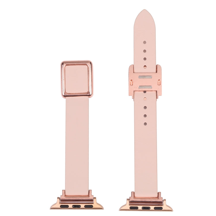 Skanto | Frerndorf | Magnetisk Roségull Firkantet Spenne Klokke Rem for Apple Watch Series 9&8&7 41mm / SE 3&SE 2&6&SE&5&4 40mm / 3&2&1 38mm (Midnatt Blå)