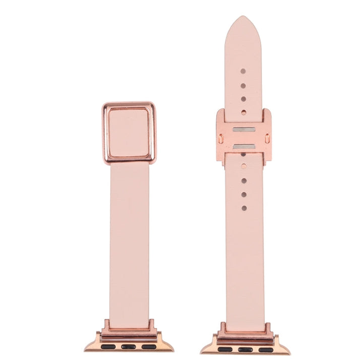 Skanto | Frerndorf | Magnetisk Roségull Firkantet Spenne Klokke Rem for Apple Watch Series 9&8&7 41mm / SE 3&SE 2&6&SE&5&4 40mm / 3&2&1 38mm (Midnatt Blå)