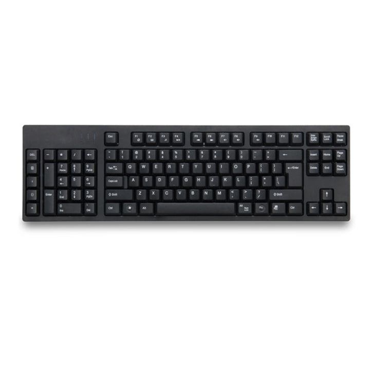Skanto | Kablet USB Venstrehendt Tastatur med Dual HUB Funksjon (Svart)