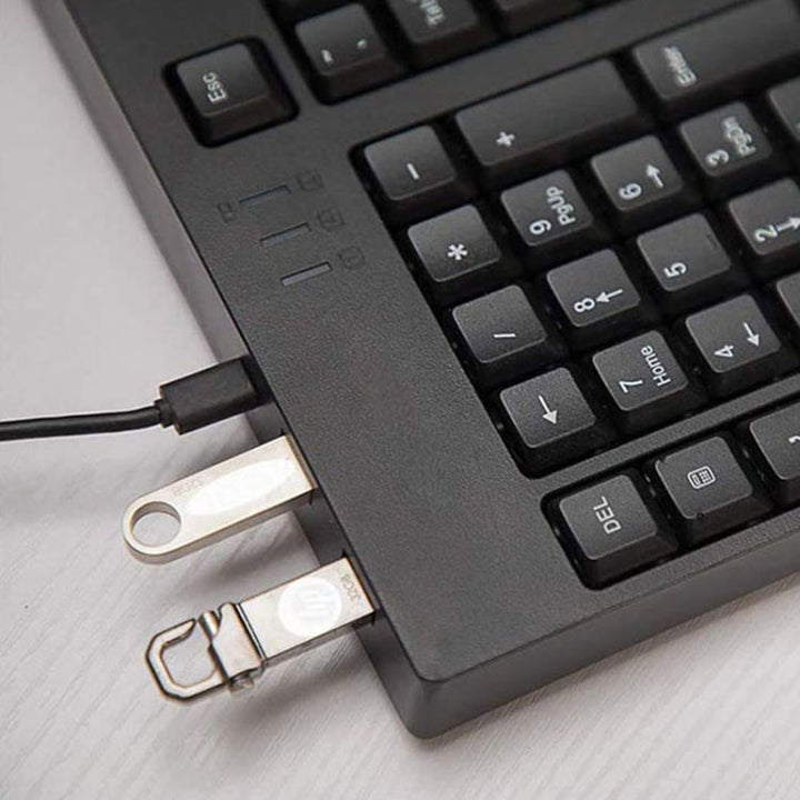 Skanto | Kablet USB Venstrehendt Tastatur med Dual HUB Funksjon (Svart)