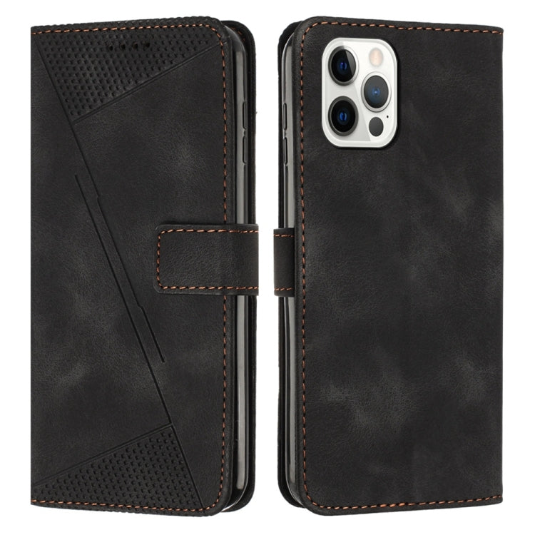 Skanto | For iPhone 13 Pro Max Dream Triangle Lær Telefonveske med Skulderreim (Svart)