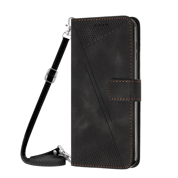 Skanto | For iPhone 13 Pro Max Dream Triangle Lær Telefonveske med Skulderreim (Svart)