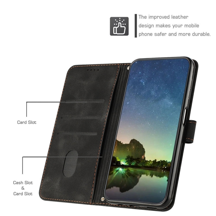 Skanto | For iPhone 13 Pro Max Dream Triangle Lær Telefonveske med Skulderreim (Svart)