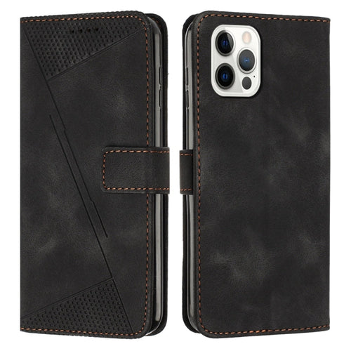Skanto | For iPhone 13 Pro Max Dream Triangle Lær Telefonveske med Skulderreim (Svart)