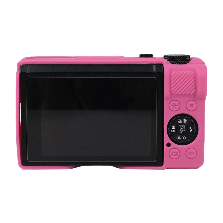 Skanto | For Canon PowerShot G7 X Mark III / G7X3 Myk silikonbeskyttelsessak med linsehette (Rosa rød)