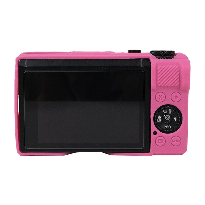 Skanto | For Canon PowerShot G7 X Mark III / G7X3 Myk silikonbeskyttelsessak med linsehette (Rosa rød)